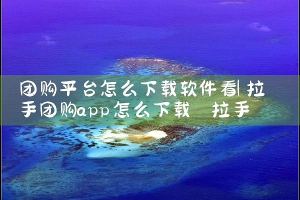 团购平台怎么下载软件看