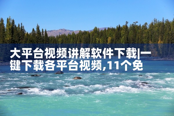 大平台视频讲解软件下载