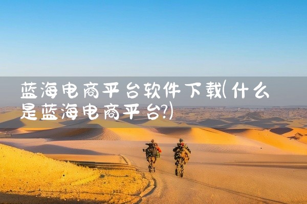蓝海电商平台软件下载