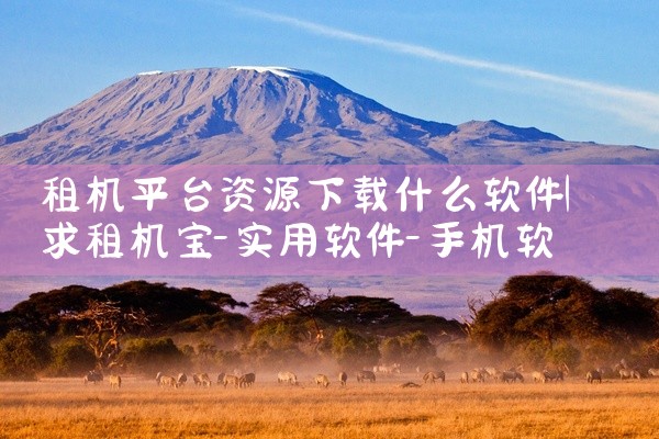 租机平台资源下载什么软件