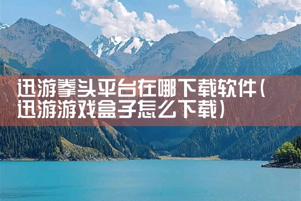 迅游拳头平台在哪下载软件