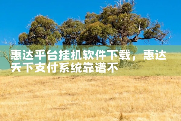 惠达平台挂机软件下载